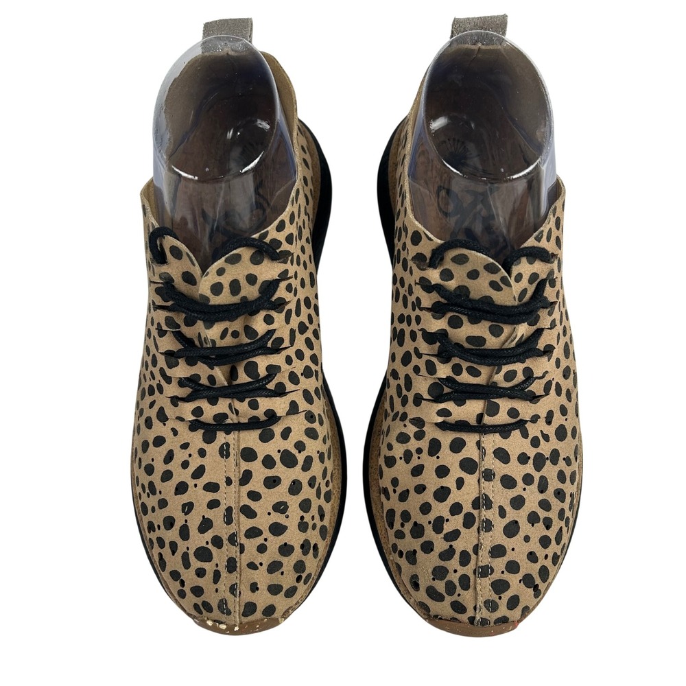 OTBT Alstead Womens Leopard Print Leather Fabric Platform Sneakers 7.5M 20F766